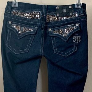 Miss Me Jeans Dark Wash Low Rise Easy Bootcut 26